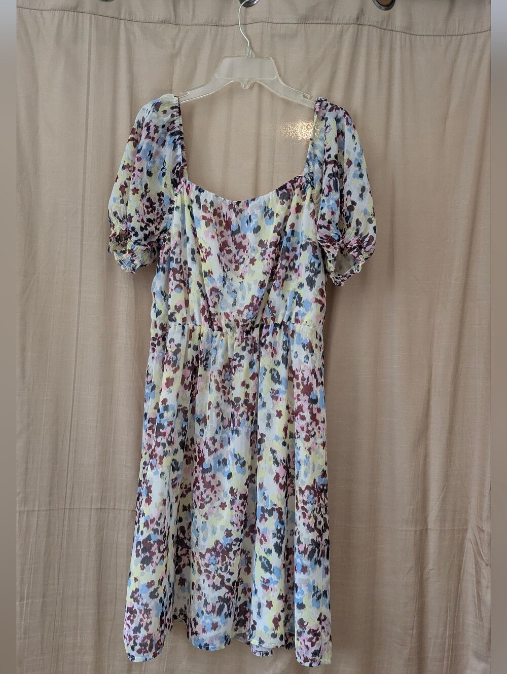 Banana Republic Floral Scoop Neck Midi Dress - Multicolor Pastels - Picture 1 of 3